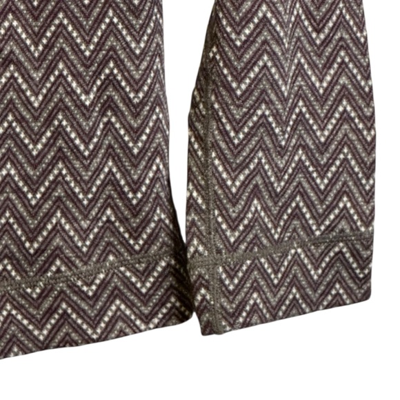 SmartWool Merino Wool Chevron Pattern Long Sleeve Top Base Layer Sweater Large - Picture 7 of 11